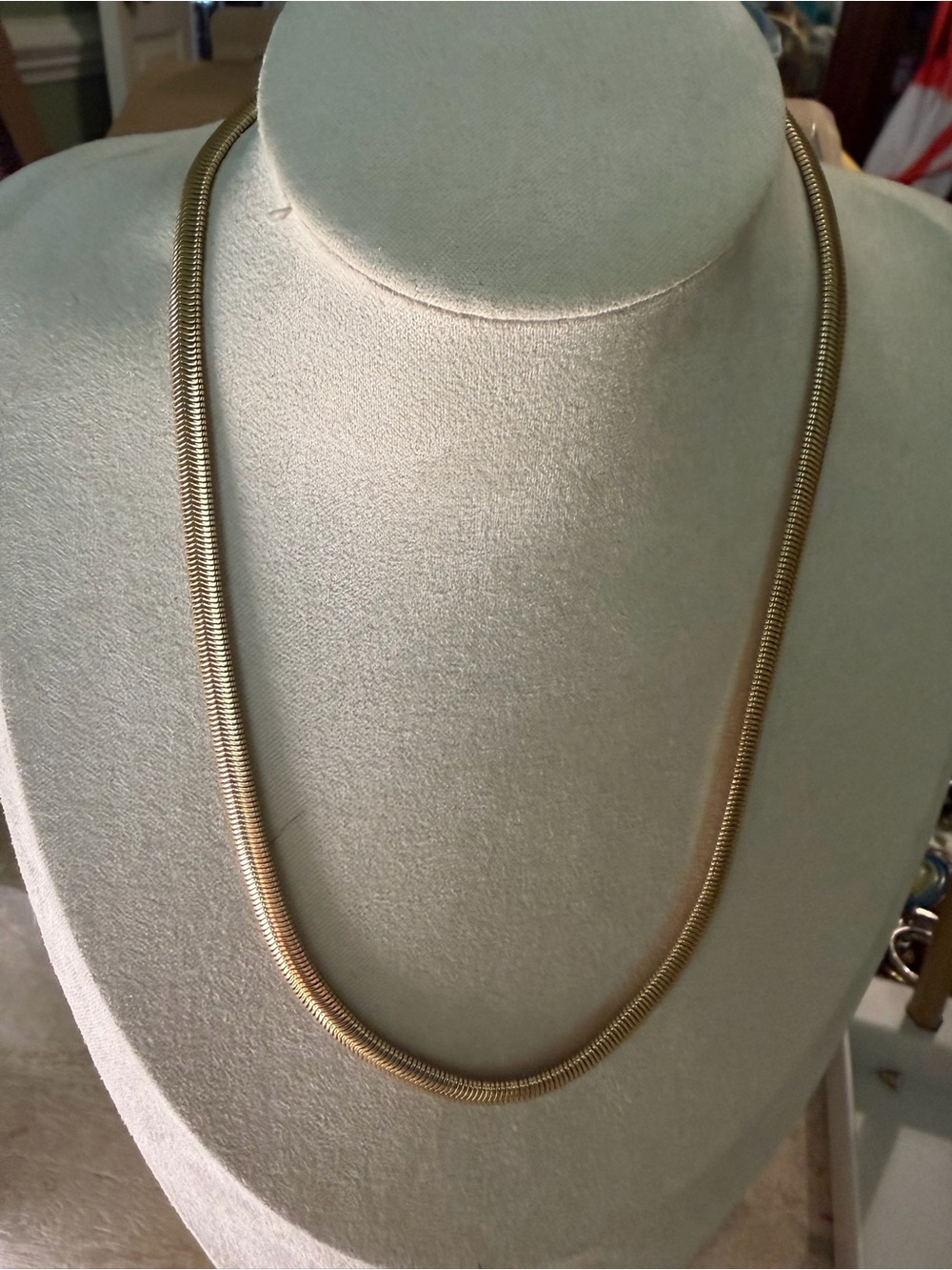 Classic Gold Herringbone Necklace for Women